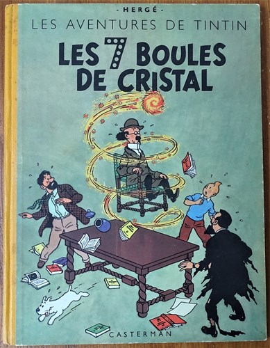 Kuifje - Franstalig (Tintin) 12 - Les 7 Boules de Cristal, Hardcover, Eerste druk (1948), Tintin Casterman Couleurs, 1942-1964 (Casterman)