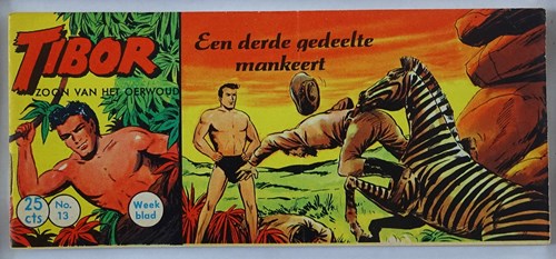 Tibor - Zoon van het Oerwoud 13 - Een derde gedeelte mankeert, Softcover, Eerste druk (1959) (Walter Lehning)