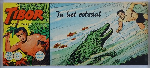 Tibor - Zoon van het Oerwoud 16 - In het rotsdal, Softcover, Eerste druk (1959) (Walter Lehning)