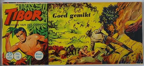 Tibor - Zoon van het Oerwoud 28 - Goed gemikt, Softcover, Eerste druk (1960) (Metropolis)