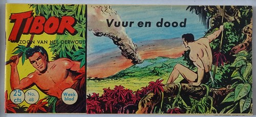 Tibor - Zoon van het Oerwoud 48 - Vuur en dood, Softcover, Eerste druk (1960) (Metropolis)