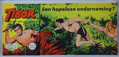 Tibor - Zoon van het Oerwoud 89 - Een hopeloze onderneming ?, Softcover, Eerste druk (1961) (Metropolis)