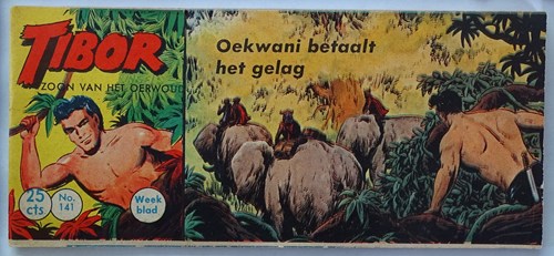 Tibor - Zoon van het Oerwoud 141 - Oekwani betaalt het gelag, Softcover, Eerste druk (1962) (Metropolis)