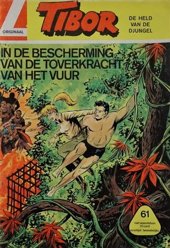 Tibor - Held van de Djungel, de 61 - In de bescherming van de toverkracht van het vuur, Softcover, Eerste druk (1964) (Metropolis)