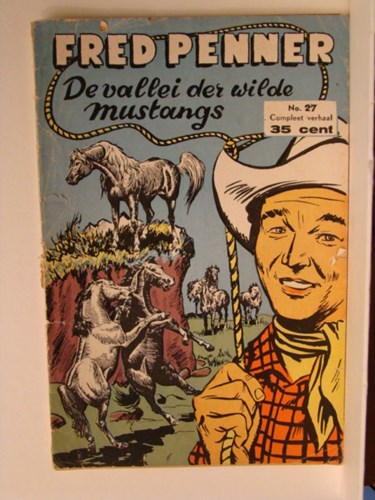 Fred Penner 27 - De vallei der wilde mustangs, Softcover, Eerste druk (1956) (A.T.H.)