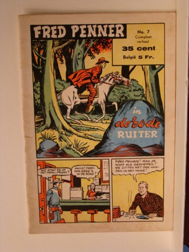 Fred Penner 7 - Fred Penner in De rode ruiter, Softcover, Eerste druk (1954) (A.T.H.)