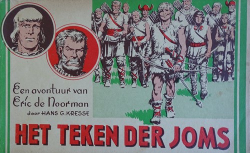 Eric de Noorman - Nederlands oblong reeks 25 - Het teken der Joms, Softcover, Eerste druk (1954) (De Tijd)