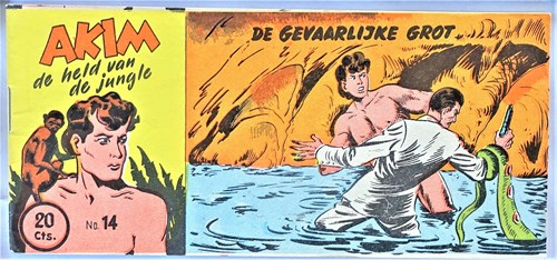 Akim - Held van de jungle, de 14 - De gevaarlijke grot, Softcover, Eerste druk (1953) (Walter Lehning)