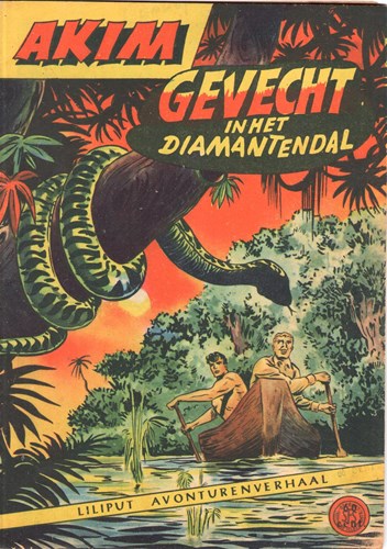 Akim - Liliput avonturenverhaal 10 - Gevecht in het diamantendal, Softcover, Eerste druk (1957) (Walter Lehning)