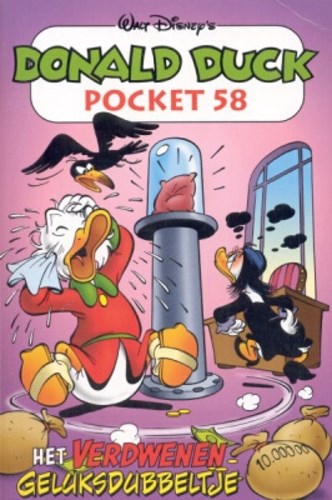 Donald Duck - Pocket 3e reeks 58 - Het verdwenen geluksdubbeltje, Softcover, Eerste druk (1999) (VNU Tijdschriften)