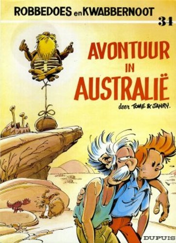 Robbedoes en Kwabbernoot 34 - Avontuur in Australie, Softcover, Eerste druk (1985) (Dupuis)