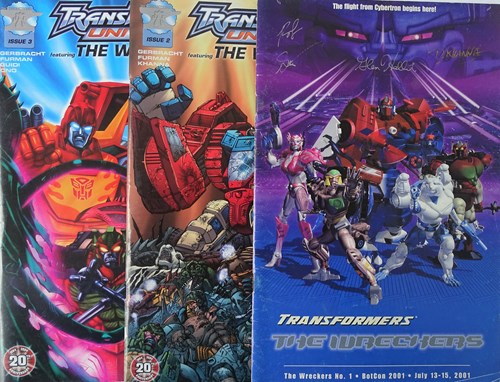 Transformers  - The Wreckers deel 1-3 compleet, Sc+Gesigneerd (3H productions)