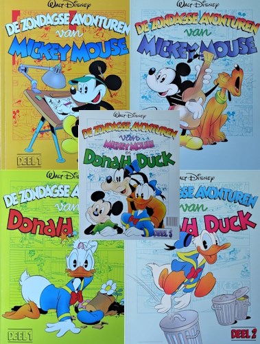 Zondagse Avonturen van Donald Duck en Mickey Mouse  - Complete serie van 5 delen - Zondagse avonturen van Donald Duck en Mickey Mouse, Softcover (Loeb)