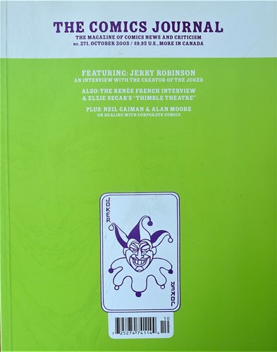 Comics Journal, the 271 - Jerry Robinson, Softcover (Fantagraphics Books)