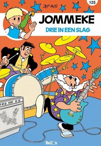 Jommeke 125 - Drie in een slag, Softcover, Jommeke - Relook (Ballon)