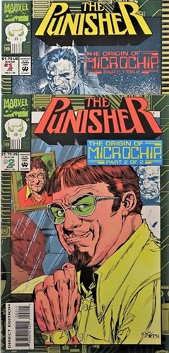 Punisher - The Origin of Microchip  - The origin of Microchip deel 1 en 2 compleet, Softcover (Marvel)
