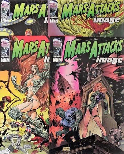 Mars Attacks 1996-1997  - Complete serie van 4 delen, Softcover (Image Comics)