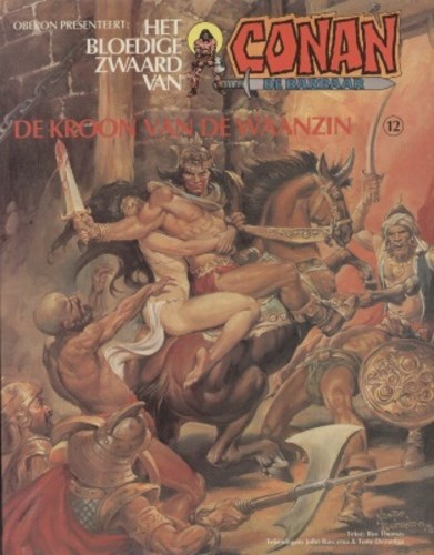 Conan - Oberon/Juniorpress 12 - De kroon van de waanzin, Softcover, Eerste druk (1982) (Oberon)
