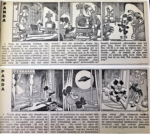 Panda - Krantenuitgaves 127 - Panda en de Meester-Krimper, Krantenknipsel, Eerste druk (1974) (Leids Dagblad)