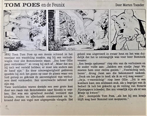 Bommel en Tom Poes - Krantenuitgaves 84 h - Tom Poes en de Feunix, Krantenknipsel (NRC-Handelsblad)