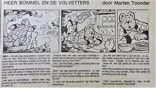 Bommel en Tom Poes - Krantenuitgaves 40 h - Heer Bommel en de Volvetters, Krantenknipsel (NRC-Handelsblad)