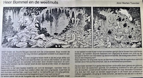 Bommel en Tom Poes - Krantenuitgaves 152 - Heer Bommel en de Weetmuts, Krantenknipsel, Eerste druk (1975) (NRC-Handelsblad)