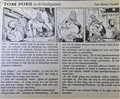 Bommel en Tom Poes - Krantenuitgaves 83 h - Tom Poes en de Dankputters, Krantenknipsel (NRC-Handelsblad)