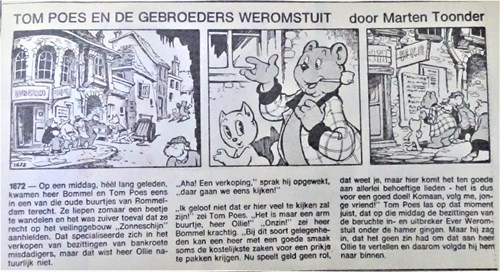 Bommel en Tom Poes - Krantenuitgaves 50 h - Tom Poes en de gebroeders Weromstuit, Krantenknipsel (Goudsche Courant)