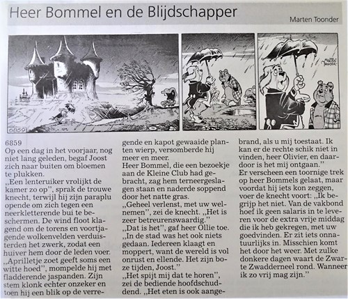Bommel en Tom Poes - Krantenuitgaves 131 h - Heer Bommel en de blijdschapper, Krantenknipsel (Noordhollands Dagblad)