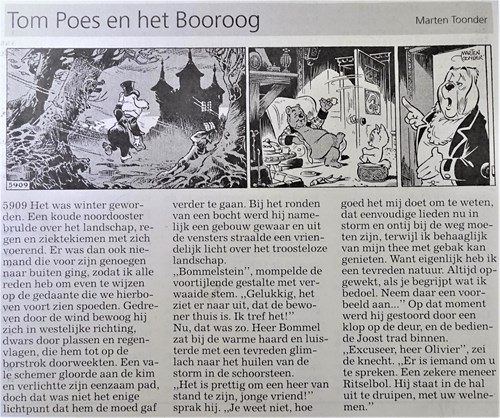 Bommel en Tom Poes - Krantenuitgaves 117 h - Tom Poes en het Booroog, Krantenknipsel (Noordhollands Dagblad)