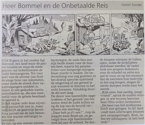 Bommel en Tom Poes - Krantenuitgaves 129 h - Heer Bommel en de onbetaalbare reis, Krantenknipsel (Noordhollands Dagblad)