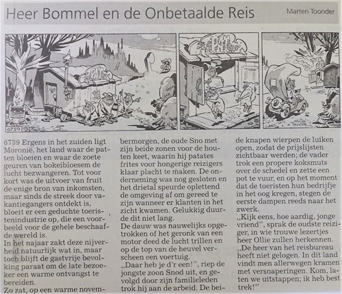 Bommel en Tom Poes - Krantenuitgaves 129 h - Heer Bommel en de onbetaalbare reis, Krantenknipsel (Noordhollands Dagblad)