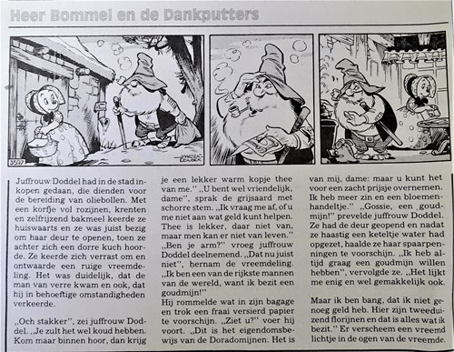 Bommel en Tom Poes - Krantenuitgaves 83 h - Heer Bommel en de dankputters, Krantenknipsel (Noordhollands Dagblad)