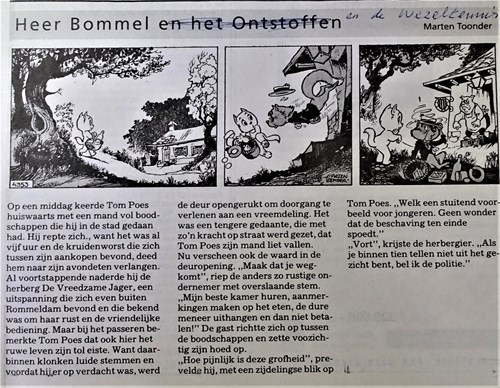 Bommel en Tom Poes - Krantenuitgaves 95 h - Heer Bommel en de Wezelkennis, Krantenknipsel (Noordhollands Dagblad)