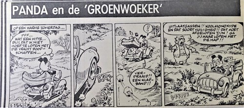 Panda - Krantenuitgaves 154 - Panda en de Groenwoeker, Krantenknipsel, Eerste druk (1981) (Nieuwsblad van het Noorden)