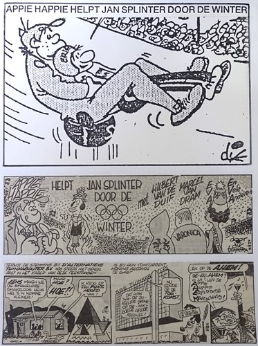 Appie Happie - krantenuitgaves  - Appie Happie helpt Jan Splinter door de winter, Krantenknipsel, Eerste druk (1983) (Rotterdamsch Nieuwsblad)