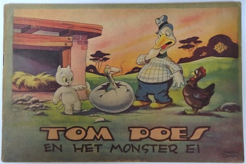 Tom Poes - De Muinck uitgaven - eerste reeks 5 - Tom Poes en het monster ei, Softcover, Eerste druk (1948) (De Muinck & co)