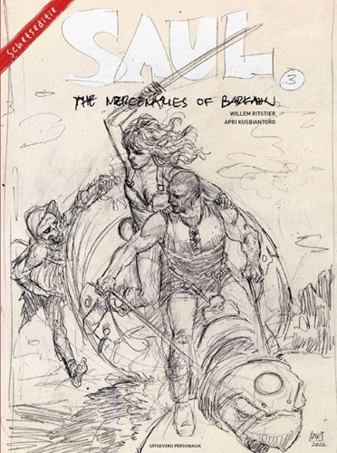 Saul 3 - De huurlingen van Barkahn - schetseditie, SC-Cover A (Personalia)