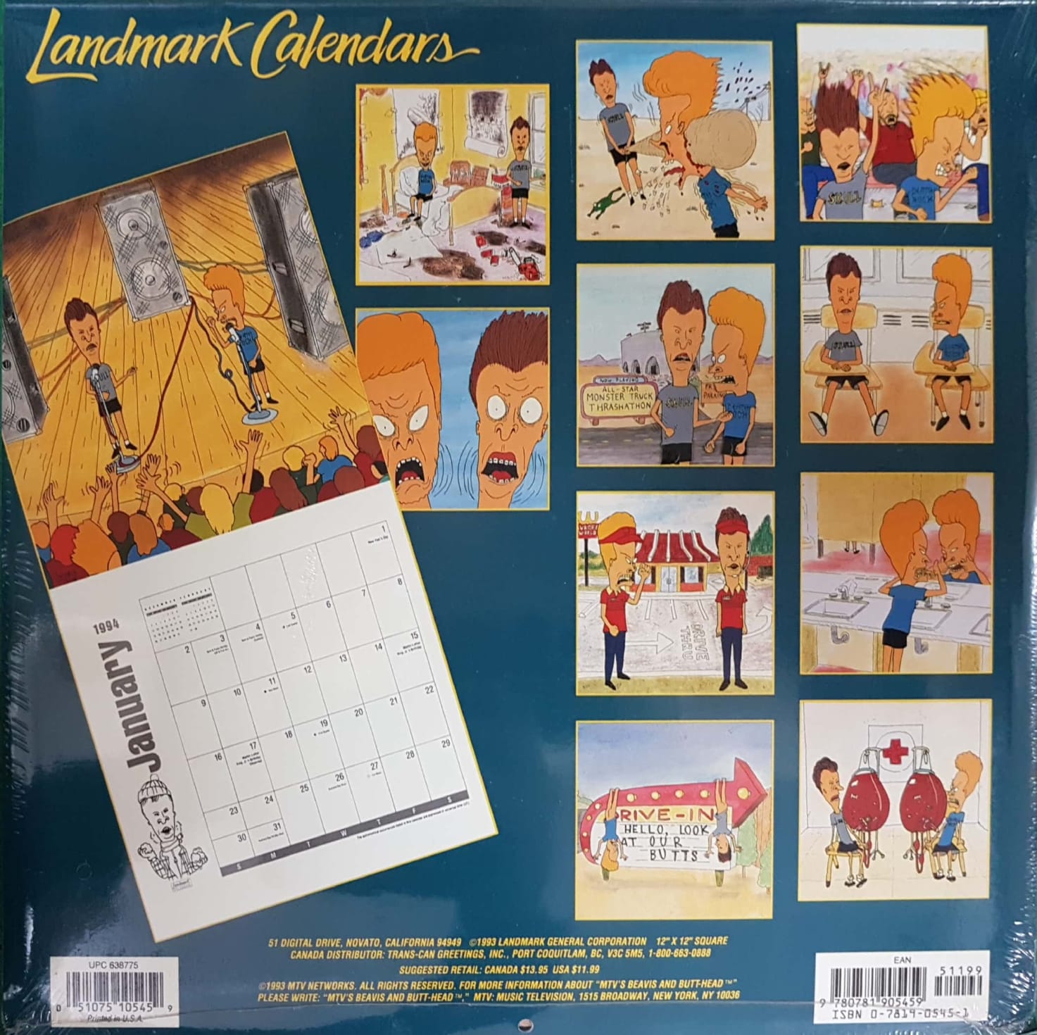 akim-stripwinkel-kalenders-diversen-1994-beavis-en-butt-head-calendar-kalender