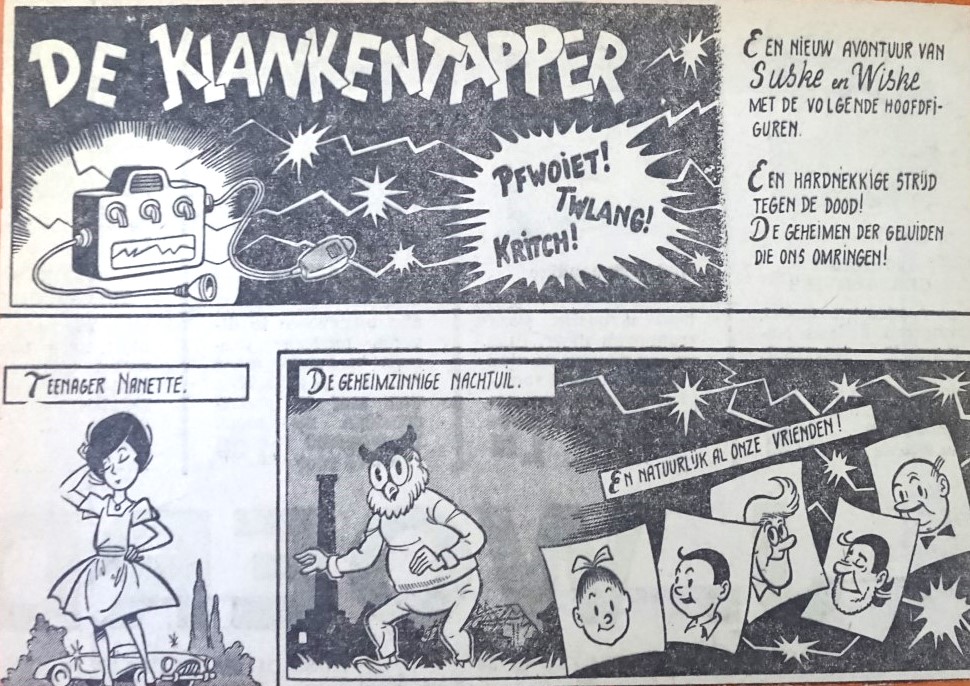 Akim Stripwinkel - Suske en Wiske - krantenknipsels - De Klankentapper